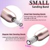 180 Grit Small Nail Sanding Sands, 100 Pcs Pink Sanding Bands for Nail, 180 Fine Grit Sanding Bands for Nail with 3.1 MM Nail Drill Bit, Small Sanding Bands for Natural Nails Acrylic Gel