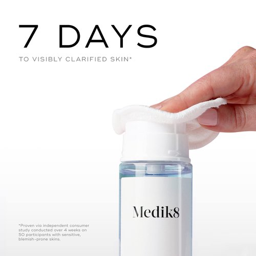 Medik8 Press and Clear - Clarifying Daily Facial Exfoliant - Exfoliating BHA Toner with Gentle-Release Salicylic Acid - Fast Action on Blemishes - Supports Skin's Natural Moisture Barrier - 5 oz
