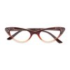 Cat Eye Reading Glasses in Brown/Yellow Fade by Readers.com | The Paulina | +1.75