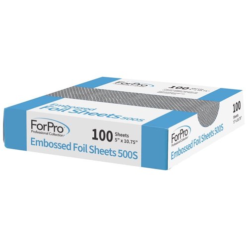 ForPro Professional Collection Embossed Aluminum Foil Sheets, 5x10.75in, 100-Count, Model 440077