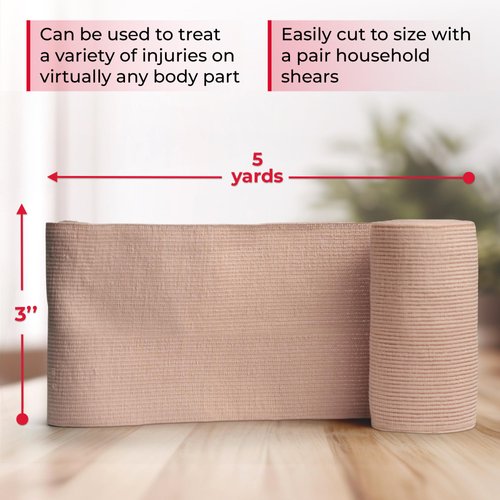 Ever Ready First Aid 3" Elastic Bandage with Clips - Box of 10