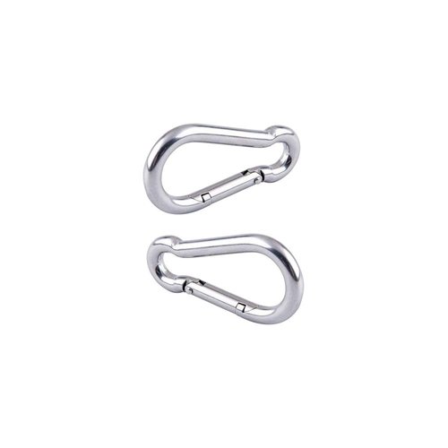 FITNESS MANIAC USA Home Gym Cable Attachment Handle Machine Exercise Chrome PressDown Strength Training Home Gym Attachments Barbell Deluxe Steel Carabiner Spring Snap Link Hook