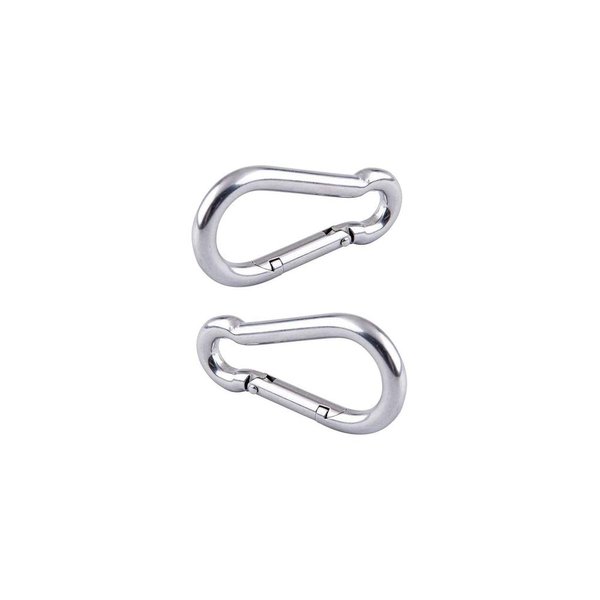 FITNESS MANIAC USA Home Gym Cable Attachment Handle Machine Exercise Chrome PressDown Strength Training Home Gym Attachments Barbell Deluxe Steel Carabiner Spring Snap Link Hook