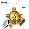 Wood Grip | Diverter Rough in Valve for 3/6 Setting | Shower Diverter Valve | Undermount Bathroom Sink | Shower Head Splitter