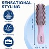 GIORGIO Hair Brush for Men and Women, Gentle Mini Hair Detangler Brush, Dual Length Bristles, Scalp Massager, Travel Detangling Brush, All Hair Types, Pink