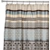 Madison Park Princeton Geometric Jacquard Fabric Shower Curtain, Transitional Shower Curtains for Bathroom, 72 X 72, Blue