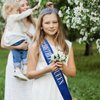 CAVETEE Sapphire Birthday Crown and Sash for Women Birthday Queen Sash & Rhinestone Tiara Set Birthday Tiaras and Sashes for Women Birthday Decorations Birthday Queen Crowns Tiaras for Women