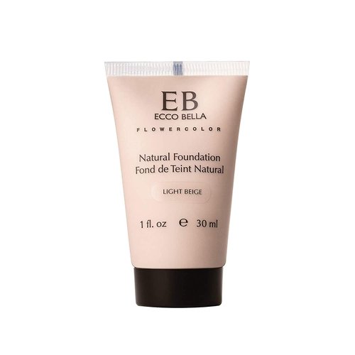Ecco Bella Liquid Foundation Makeup - Lightweight, Buildable Coverage - Hydrating Foundation - Clean Foundation Makeup, Vegan - Protects & Hydrates Skin - Light Beige