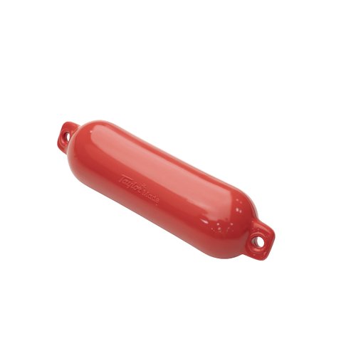 Taylor Made Hull-Gard Inflatable Boat Fender, Ruby Red (6.5" x 23"), Unique Oval Shape, Molded Football Needle Inflation Valve, Seamless Construction, Double Eyelets - 551023