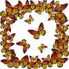 24 Pieces Monarch Butterfly Hair Clips Orange Butterfly Barrettes Halloween 3D Butterfly Clips for Hair Cute Hair Clips Kawaii Hair Accessories for Women Girls Teens Day of the Dead Party Favors