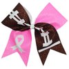Tackle Breast Cancer Football Glitter Cheer Hair Bow