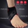 Ankle Support Brace, Adjustable Ankle Strain Protector Strap, Against Sprains Arthritis Compression Wrap Stabilizer, Pain Relief Foot Sleeve for Basketball Sport Injuries Recovery, 1 Pair (Black, L new)