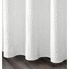 Gibelle White Shower Curtain for Bathroom, 3D Embossed Textured Fabric Curtain, Modern Farmhouse Chic Soft Cloth Set with Hooks, 72x72