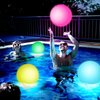 3 otters 4PCS Light Up Beach Balls, 12" Glow Pool Balls with Remote Control LED Beach Ball Inflatable Beach Toy for Kids Summer Parties Pool Decorations