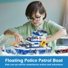 Vziimo City Police Boat Building Blocks Sets, Cool Patrol Rescue Coast Guard Ship with Race Boat Building Toys,480 Pcs STEM for Boys Girls 6-12