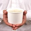 Promora 12 oz Paper Ice Cream Cups Disposable, Disposable Bowls for Hot Soup or Dessert with Spoons, Perfect for Hot & Cold Food, Disposable Soup Bowls, Ice Cream Bowls Disposable (White, 12 oz)