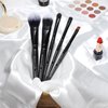 EIGSHOW Everyday Makeup Brushes, 5 Pcs Beginner Makeup Brush Set for Foundation, Blush & Concealer, Eyeshadow, Vegan & Cruelty-Free, Travel Friendly - Black