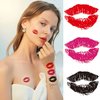 150pcs Valentines Temporary Tattoos Sticker Sexy Kiss Lip Tattoos Decal Valentine's Day Decorations Bpdy Fake Tattoo Stickers for Lover Party Decorations Girls Women Favor Party Supplies