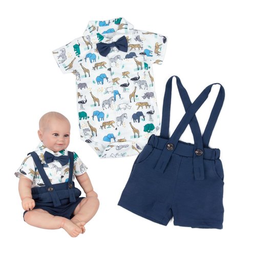 3 Pcs Reborn Baby Doll Clothes 22 inches Boy 20-23" Newborn Baby Dolls Matching Clothing Outfit Accessories