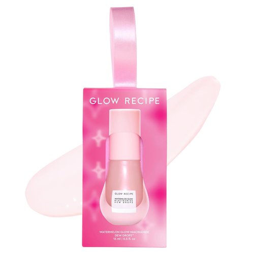 Glow Recipe Stocking Stuffer Niacinamide Serum Dew Drops Ornament - Hydrating Face Serum & Illuminating Makeup Primer for Dewy, Glass Skin - Hyaluronic Acid Serum for Plumping & Highlighting (15 ml)