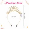 DRESBE Light Up Birthday Headband LED Rhinestone My Birthday Headbands Birthday Party Favors Hair Accessories for Women (Gold)