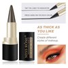 LOKFAR 2 Pcs Gel Eyeliner Set, Cream Eyeliner Tool Smudge Proof and Waterproof Eyeliner Pencil Matte Brown Eye-liner Pencil Tattoo Eyeliner Pen Eyeliner Gel Stick Makeup Eye-liners for Women (Brown)