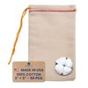 Celestial Gifts Muslin Bags - Drawstring Bags Small 50pcs - 3x5, Reusable Tea Bags, Jewelry Gift, Spice and Cotton Gift Sachet Bags - 100% Cotton - Made in USA - (Red Hem & Orange Drawstring)