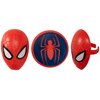 DecoPac Marvel's Spider-Man™ Spider and Mask Rings, Spider-Man Cupcake Decorations, Red and Blue Food Safe Cake Toppers – 24 Pack