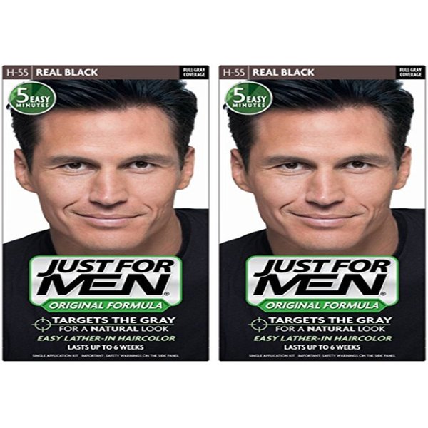 JUST FOR MEN Hair Color H-55 Real Black 1 Each (Pack of 2)