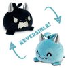 TeeTurtle - The Original Reversible Dragon Plushie - Blue + Black - Cute Sensory Fidget Stuffed Animals That Show Your Mood