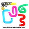 Pop Multi-Color XL Tubes Sensory Toy for Toddler Kids Learning Toys - 4 Pack