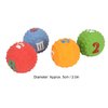 4PCS Dog Squeaky Toys, Soft Puppy Chewing Fetching Latex Dog Toy Interactive Ball Toy with Fun Pattern for Small Medium Pet Random Pattern