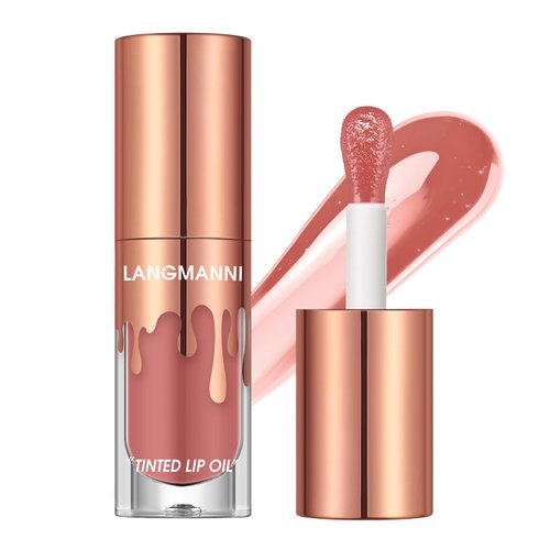LANGMANNI Tinted Lip Oil, Vibrant High-Shine Moisturizing Lip Care, Six Distinct Shades With Versatile & Cruelty-Free 0.24 Fl oz (#01, 0.25 Fl Oz (Pack of 1))