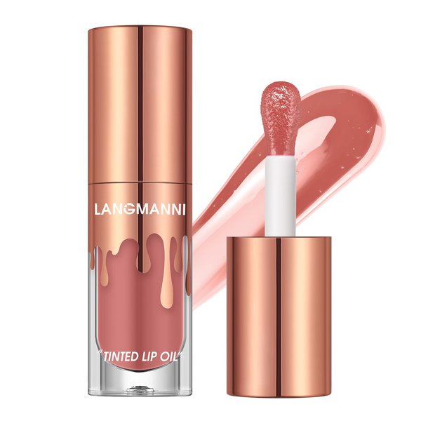 LANGMANNI Tinted Lip Oil, Vibrant High-Shine Moisturizing Lip Care, Six Distinct Shades With Versatile & Cruelty-Free 0.24 Fl oz (#01, 0.25 Fl Oz (Pack of 1))