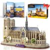 CubicFun 3D Puzzles for Adults Notre Dame de Paris Model Kits 128 Pieces, Puzzle for Kids Ages 8-14 Arts and Crafts Birthday Gifts for Kid Ages 8-12