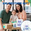 3 Pcs Big Brother Gifts for Boy 12 oz Blue Big Brother Cup Insulated Acrylic Tumbler with Lid and Straw Big Bro Mini Canvas Tote Bag Big Brother Bracelet for Littler Boy