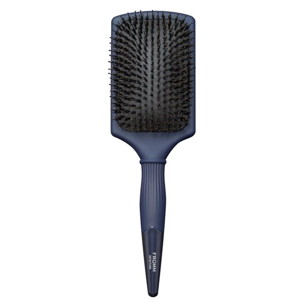Fromm Professional Intuition Glosser Smooth & Glossy Boar Bristle Paddle Brush in Blue, Detangles, Smoothes, and Massages Scalp to Distribute Oils for Shiny Healthy Hair