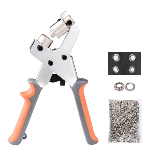 Yescom Handheld 3/8"(10mm) Eyelets Grommets Portable Manual Machine Press Punch Hole Punch Tool Kit, 500pcs Set Washer