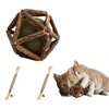 Kamanda Cat Catnip Toy,Huge Cat Mint Ball Toy Cat Toys Natural Silvervine Stick Cage Balls for Indoor Cats Kitten Cat Cleaning Teeth Molar,Cat Toys for Indoor Cats Cat Chew Toy for All Breeds