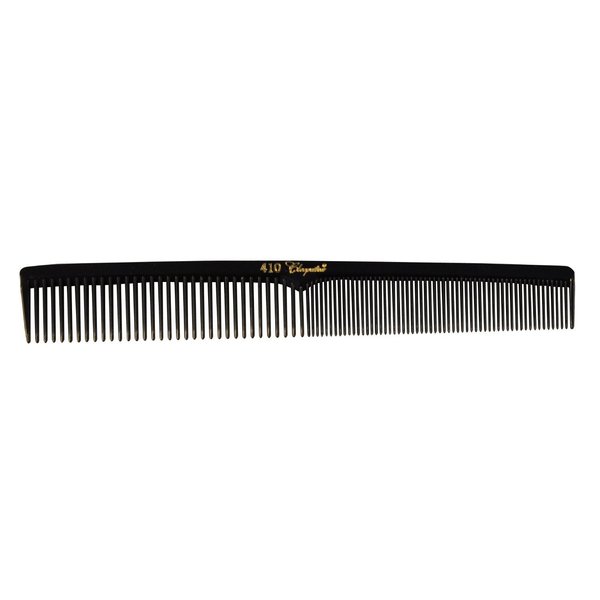 KREST COMBS Cleopatra Series 7 inch Flat Back Styler Comb Black (Pack of 12)(Model: 410)