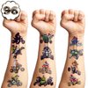 100 PCS Four Wheeler ATV Quad Bike Birthday Party Decorations Favors Supplies Temporary Tattoos Decor Boys Motocross Race Car Stickers For Boys Man Girls Gift School Prizes Rewards