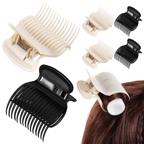 KALLORY 12 Pcs Hot Roller Clips, Hair Curler Claw Clips Replacement Roller Sectioning Claw Clips Hair Styling Tools
