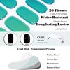 Nelikoo Semi Cured Gel Nail Strips, 20 pcs Gel Nail Stikers, Gel Nail Wraps Semi Cured, Salon-Quality, 2 Weeks Long Lasting