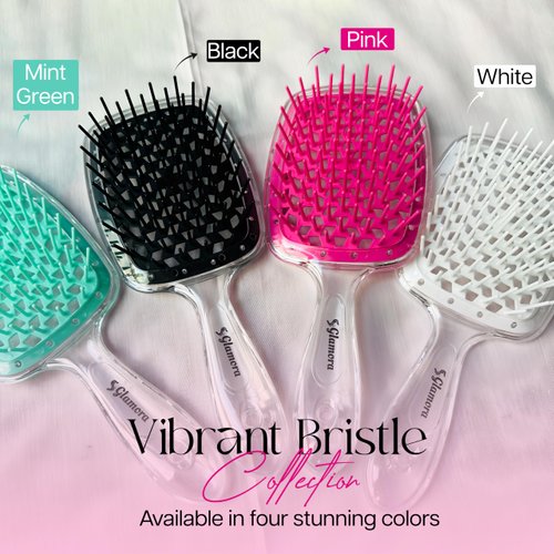 Hair Brush – Dry/Wet Hair Brush for Women & Men – Boar Bristle Brush for Curly, Thick, or Fine Hair – Detangling & Smoothing for All Hair Types by Glamora