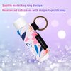 LUCKINEE 3PCS Lip Balm Holder Keychain Print Chapstick Holder Key Chain Lipstick Holder Lip Gloss Sleeve -Tight Elastic Holder Sleeve for Fat and Slim Lip Balms(Black)