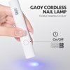 GAOY Cordless Nail Lamp with Stand, Handheld UV Light for Gel Nails, Rechargeable USB Nail Dryer for Fast Curing, White