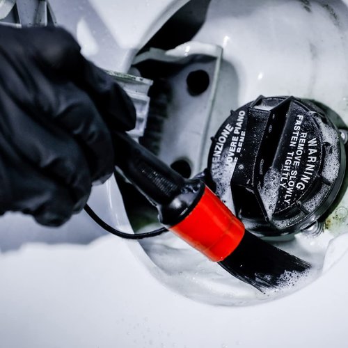 SGCB 3 Pcs Pro Soft Car Detailing Brush Set - Boars Hair Detail Brush Automotive Cleaning Brush Wet & Dry Use Anti-Chemical Scratch Free Car Cleaning for Interior Leather Dashboard Air Vent Wheel