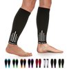 NEWZILL Compression Calf Sleeves (20-30mmHg) for Men & Women - Perfect Option to Our Compression Socks - For Running, Shin Splint, Medical, Travel, Nursing, Cycling (S/M, White)
