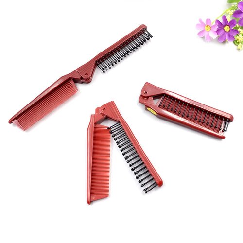 GBSTORE 2 Pcs Foldable Hair Comb Portable Travel Hair Comb Brush Double Headed Anti-static Massage Comb for Girls Kids Hairdressing Tools
