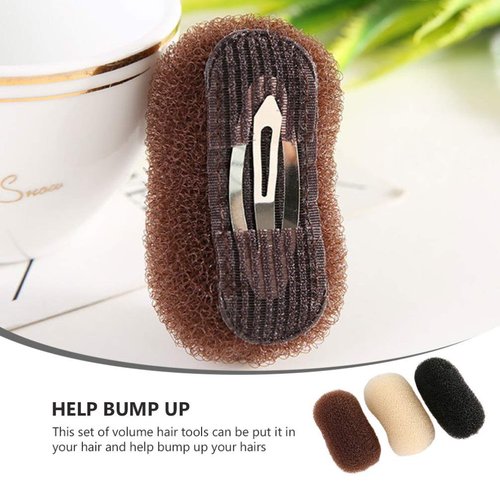 Uonlytech Hair Clip, 6pcs Bump Up Volume Hair Base Insert Sponge for Women DIY Hairstyle, Invisible Features, For Long Hair, Weddings, Parties, Everyday Use